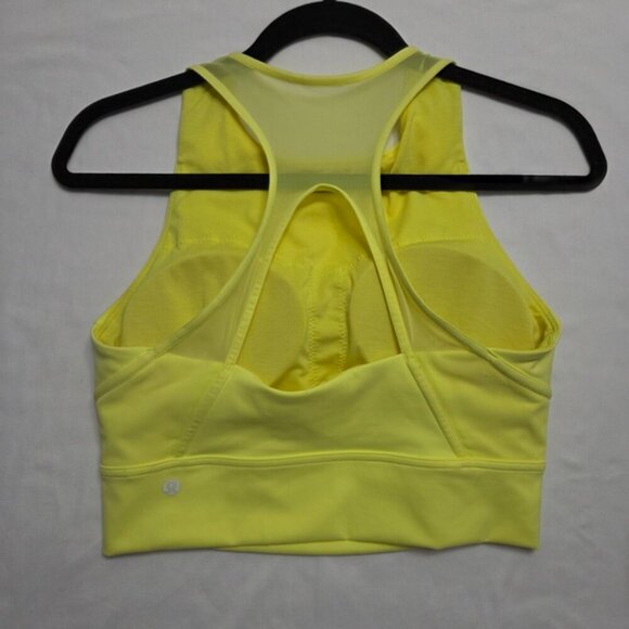 Lululemon Bright Yellow Athletic Crop Top Bra Size 8 - Picture 3 of 8